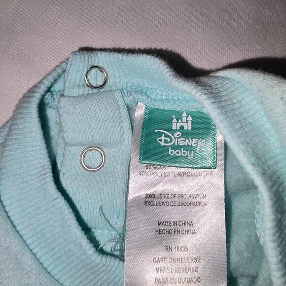 Longsleeve light teal shirt & pants, Minnie Mouse, size 0-3M, Disney Baby - Picture 5 of 8